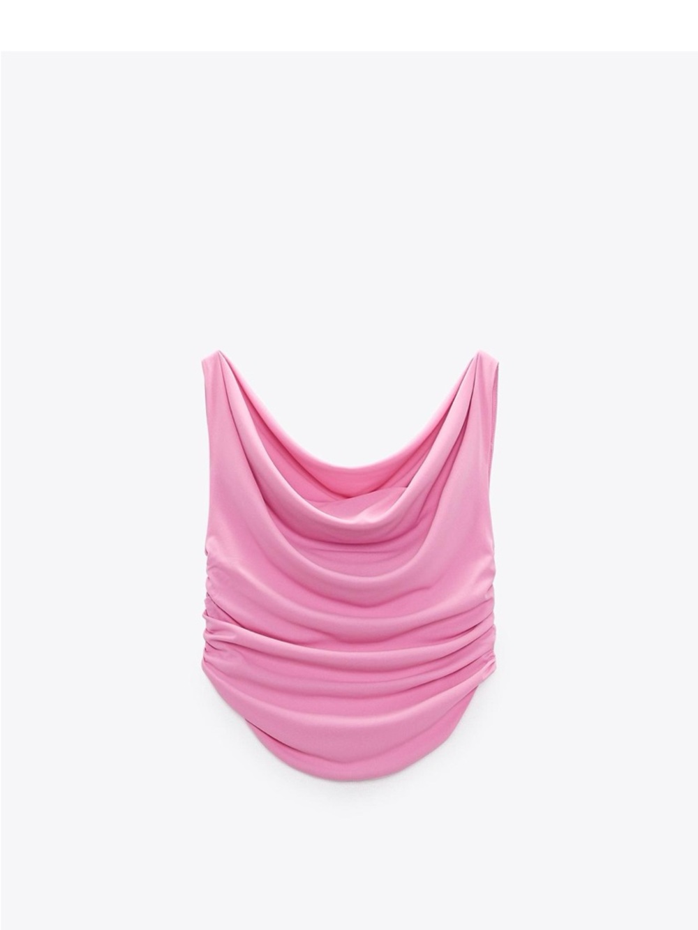 Zara Pink Draped Crop Top